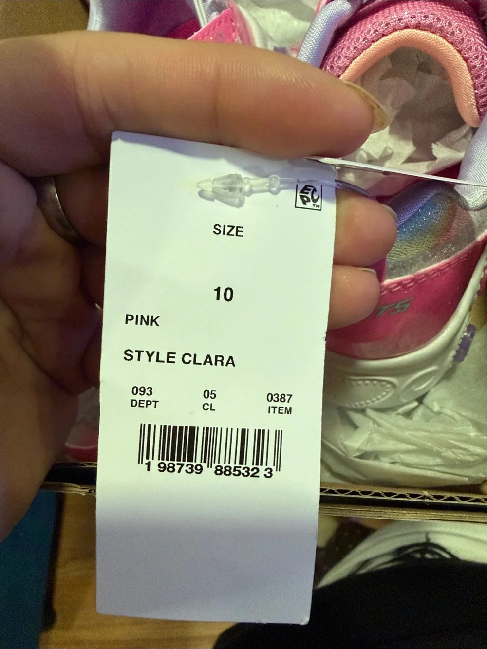 Skechers Girls' Pink and Purple Light-Up Heart Sneakers 10T,9T & 7T